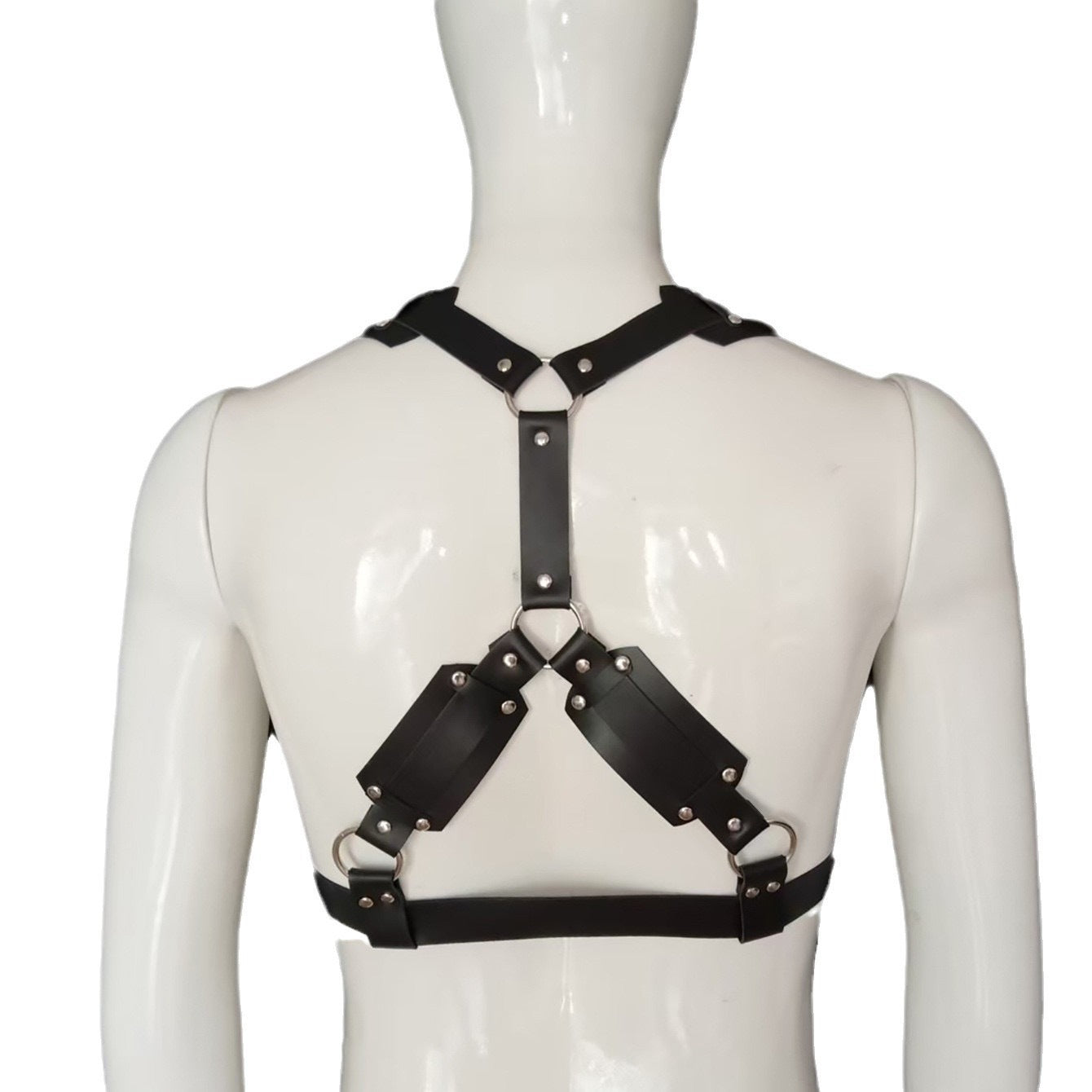 Image of bar performance cos men's bib trendy male influencer shoulder strap chest belt belt casual men's uniform alternative suit